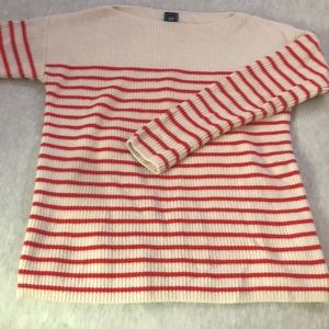 Gap.  red and cream medium sweater
